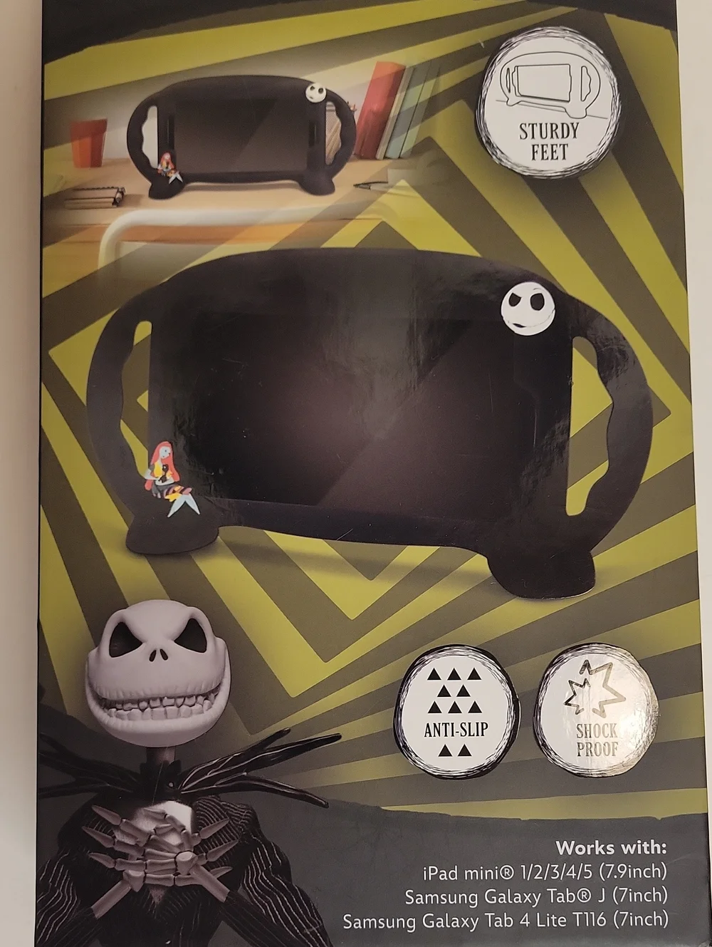 Disney The Nightmare Before Christmas Black Tablet Handle Case, Fits 7-8